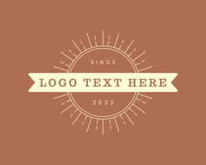 Hipster - Generic Sunrays Banner Business logo design