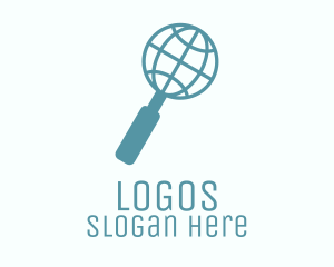 Data Technology - Blue Global Search logo design