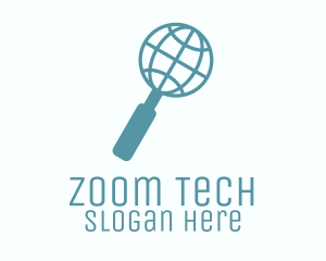 Zoom - Blue Global Search logo design