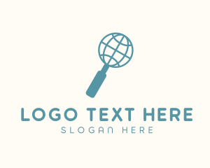 Zoom - Blue Global Search logo design