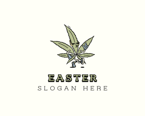 Cbd - Hipster Marijuana Weed logo design