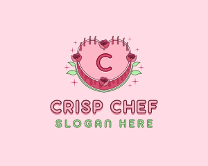 Floral Heart Cake logo design