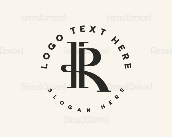Stylish Serif Business Letter IR Logo