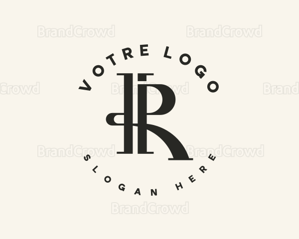 Stylish Serif Business Letter IR Logo