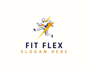 Marathon Fitness Runner logo design