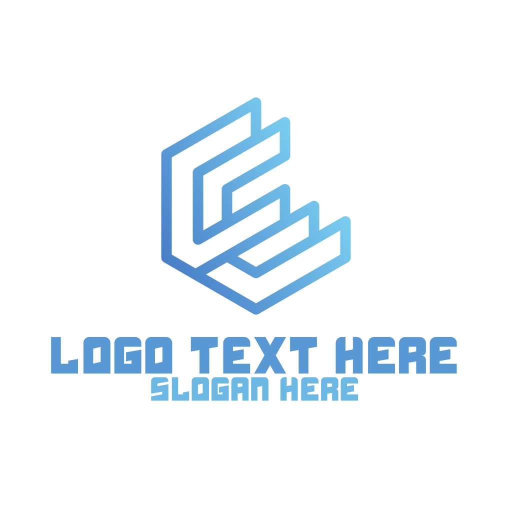 Blue Letter E Logo | BrandCrowd Logo Maker | BrandCrowd