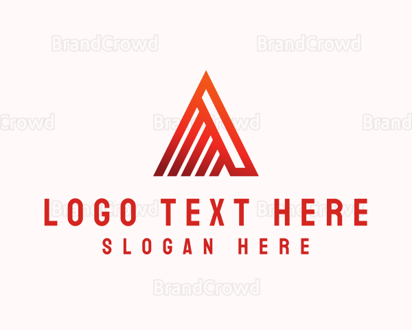 Linear Letter A Minimalist Mountain Logo