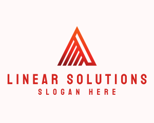 Linear - Linear Letter A Minimalist Mountain logo design