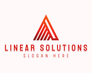 Linear - Linear Letter A Minimalist Mountain logo design