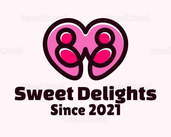 Dating Couple Heart Logo