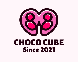 Matchmaking App - Dating Couple Heart logo design