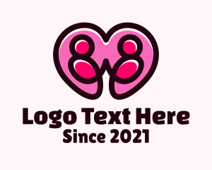 Honeymoon - Dating Couple Heart logo design