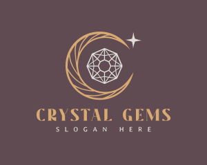 Moon Diamond Crystals logo design