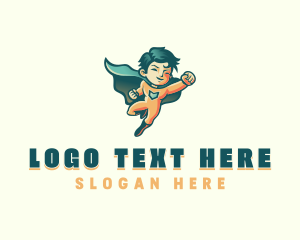 Boy - Comic Superhero Boy logo design