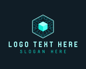 Networking - Cube Digital Coding logo design