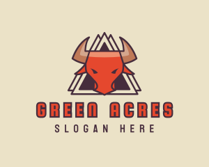 Rancher - Ox Head Horns logo design