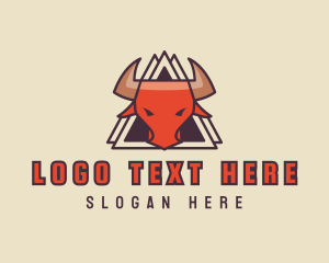 Bullfighting - Ox Head Horns logo design