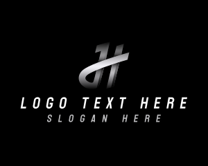 Grayscale - Modern Logistics Industrial Letter H logo design