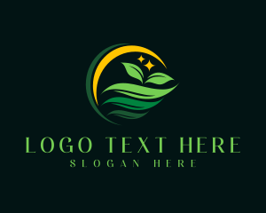 Farm - Organic Farm Seedling logo design