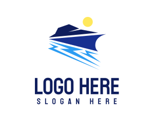 Abstract Sea Yacht  Logo