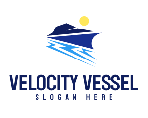 Speedboat - Abstract Sea Yacht logo design