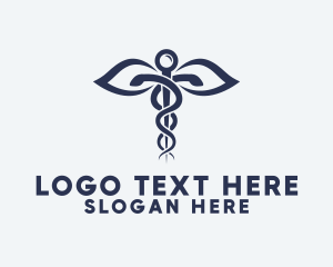 Care Giver - Medical Health Caduceus logo design