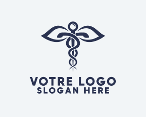 Caregiver - Medical Health Caduceus logo design