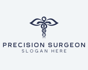 Surgeon - Medical Health Caduceus logo design