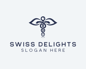 Medical Health Caduceus logo design