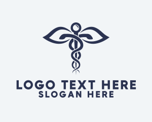 Caregiver - Medical Health Caduceus logo design