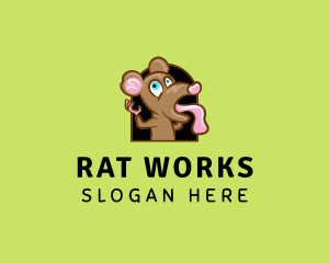 Pest Control Rat logo design