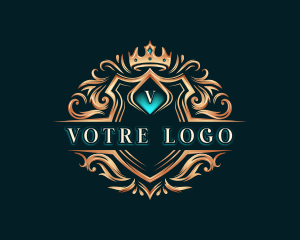 Aristocrat - Premium Crown Shield logo design