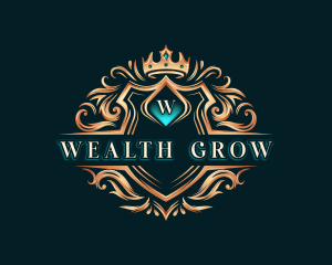 Premium Crown Shield logo design