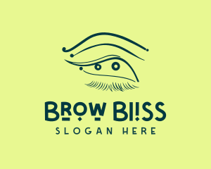 Abstract Lashes Brow logo design