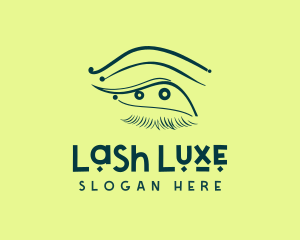 Abstract Lashes Brow logo design