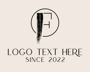 Makeup Artist - Makeup Artist Letter F logo design