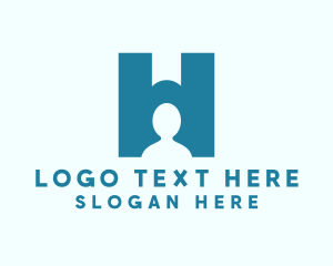Silhoutte - Profile Letter H logo design