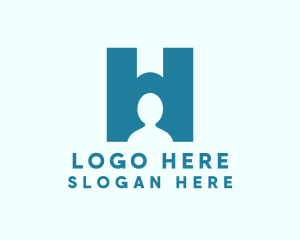 Staff - Human Community Letter H logo design