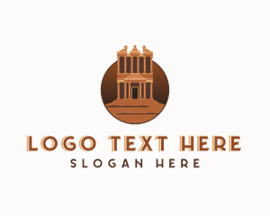 Ahu Tongariki - Historical Architecture Landmark logo design