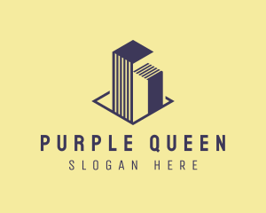 Purple Building Property logo design