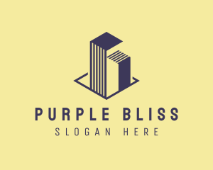 Purple Building Property logo design