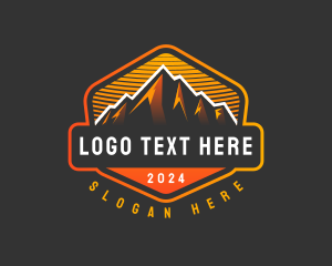 Exploration - Mountain Summit Trekking logo design