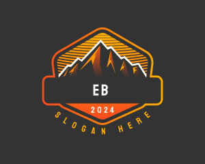Destination - Mountain Summit Trekking logo design