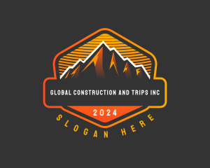 Travel - Mountain Summit Trekking logo design