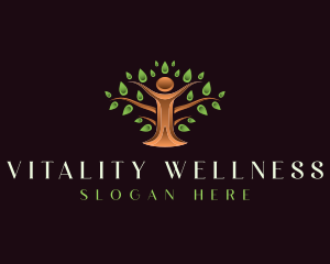 Human Wellness Tree logo design