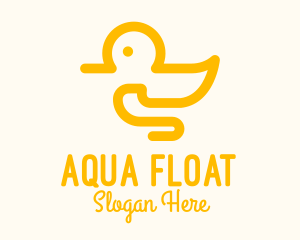 Floating - Yellow Duck Toy logo design