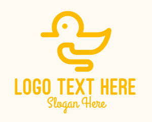Floating - Yellow Duck Toy logo design