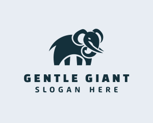 Wild Elephant Animal logo design