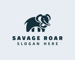 Wild Elephant Animal logo design