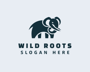 Wild Elephant Animal logo design